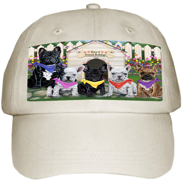 Spring Dog House French Bulldogs Ball Hat Cap HAT53355