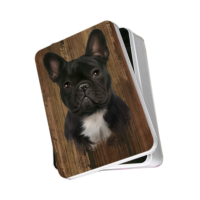 Rustic French Bulldog Photo Storage Tin PITN50561