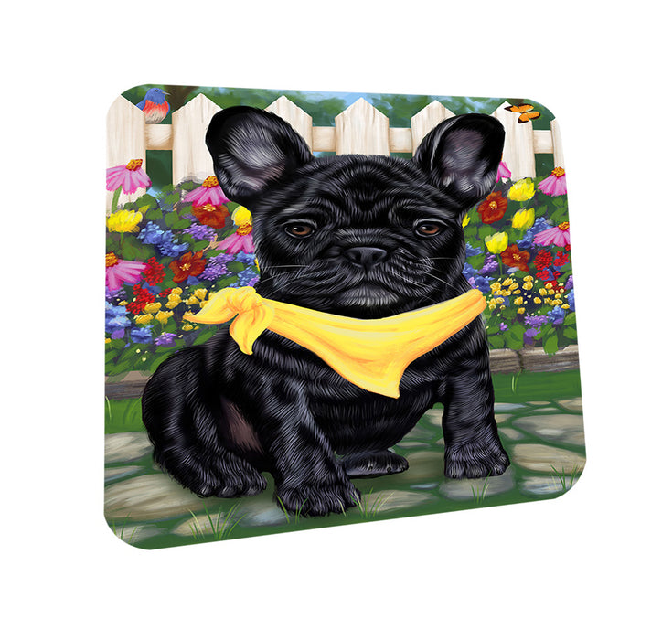 Spring Floral French Bulldog Coasters Set of 4 CST49834