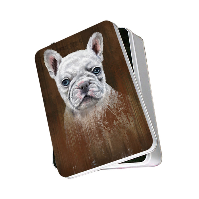 Rustic French Bulldog Photo Storage Tin PITN50408