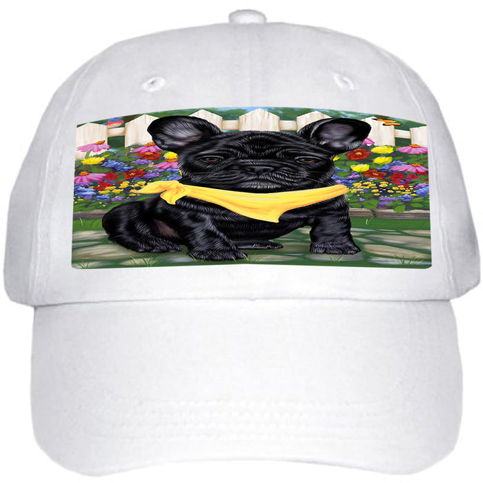 Spring Floral French Bulldog Ball Hat Cap HAT53358