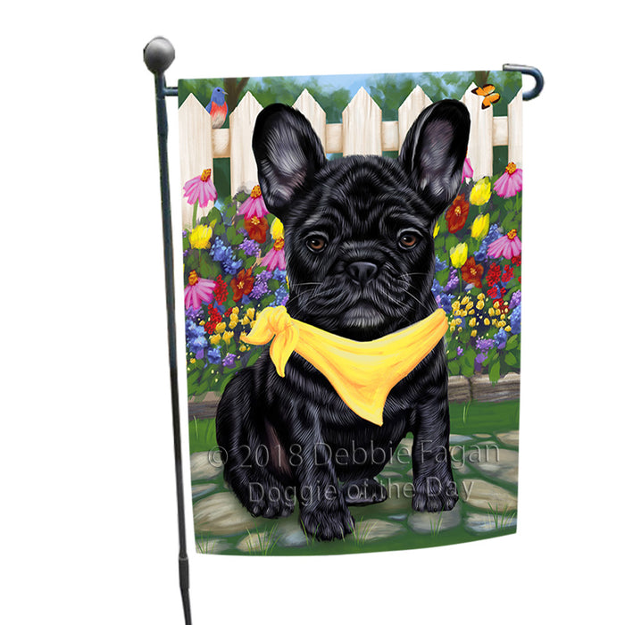 Spring Floral French Bulldog Garden Flag GFLG49704