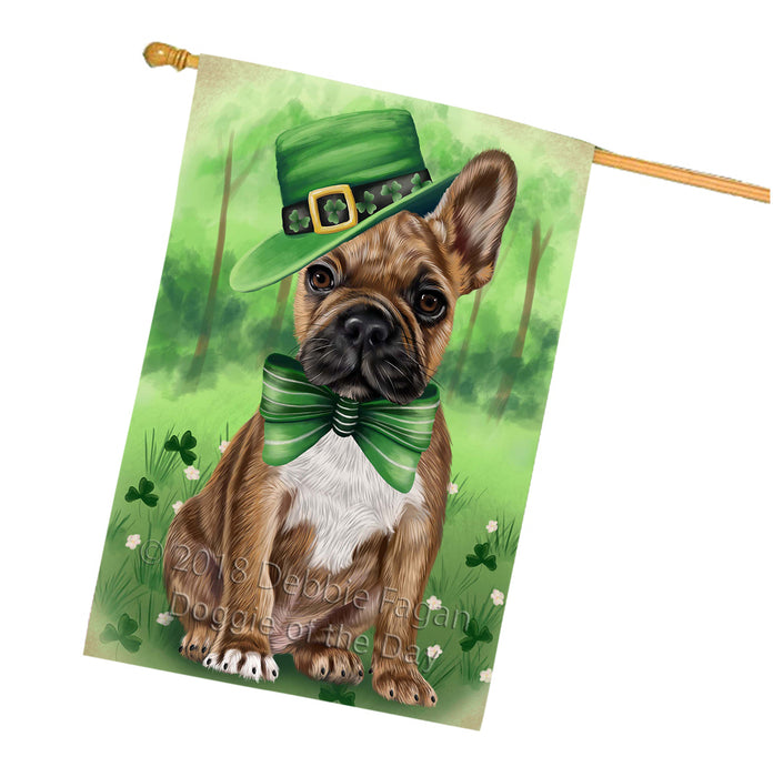 St. Patricks Day Irish Portrait French Bulldog House Flag FLG48766