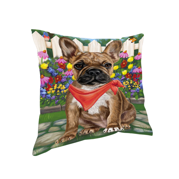 Spring Floral French Bulldog Pillow PIL55360