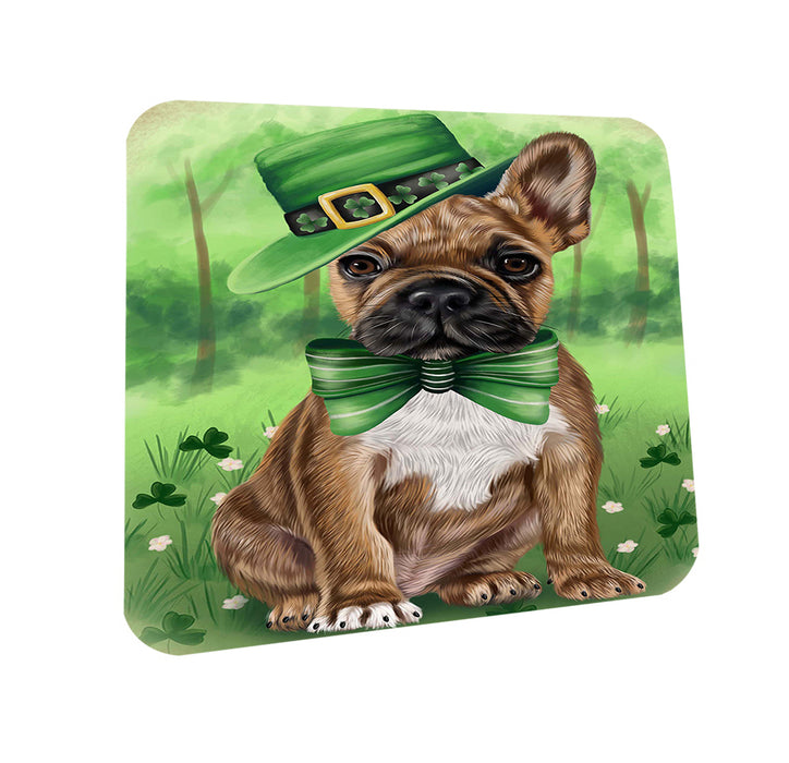 St. Patricks Day Irish Portrait French Bulldog Coasters Set of 4 CST48760