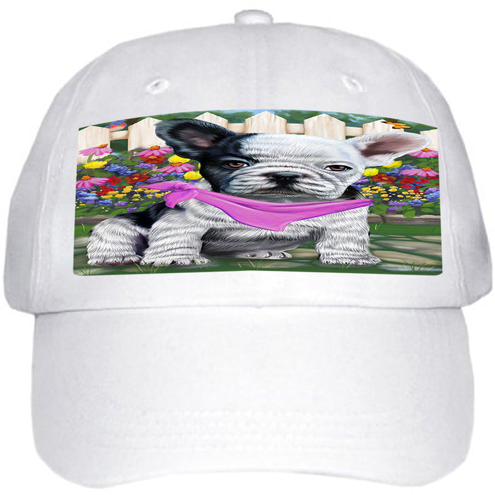 Spring Floral French Bulldog Ball Hat Cap HAT53364