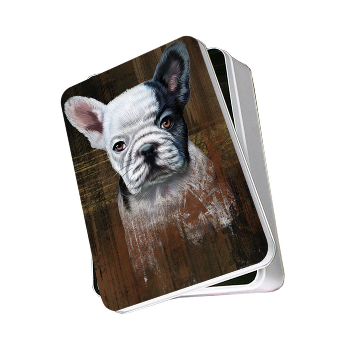 Rustic French Bulldog Photo Storage Tin PITN50410