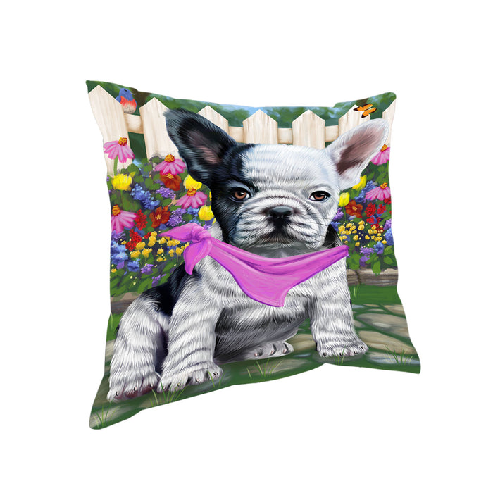 Spring Floral French Bulldog Pillow PIL55364