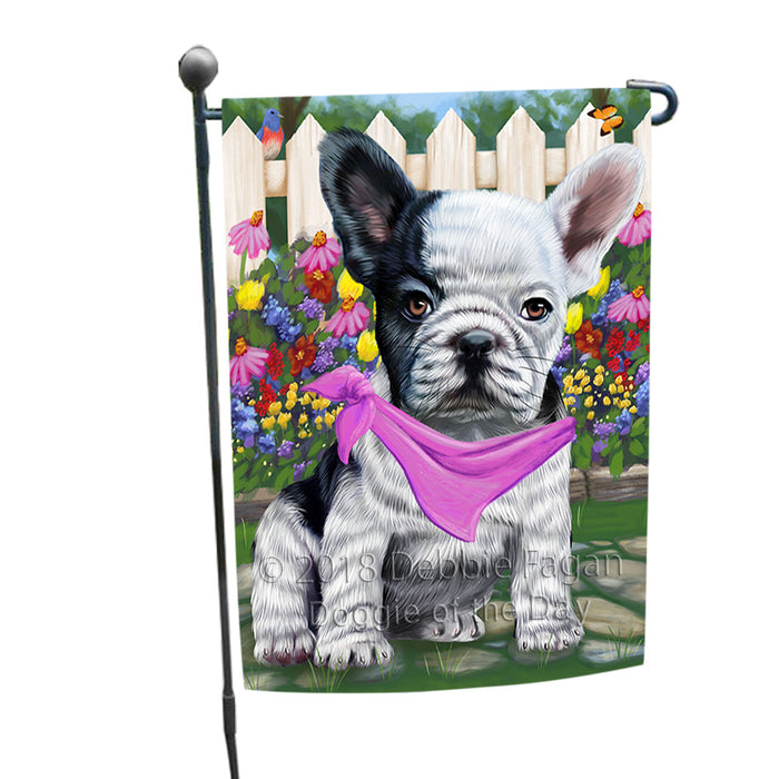 Spring Floral French Bulldog Garden Flag GFLG49706