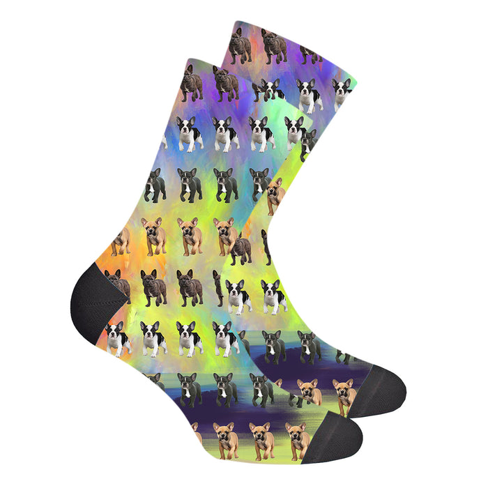 Paradise Wave French Bulldogs Men's Socks