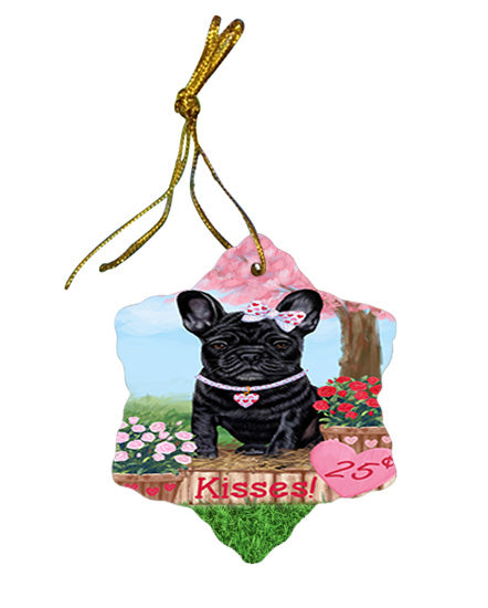 Rosie 25 Cent Kisses French Bulldog Dog Star Porcelain Ornament SPOR56219