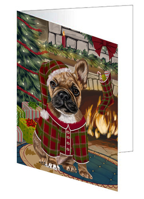 The Stocking was Hung Bernedoodle Dog Handmade Artwork Assorted Pets Greeting Cards and Note Cards with Envelopes for All Occasions and Holiday Seasons GCD70136