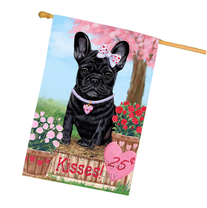 Rosie 25 Cent Kisses French Bulldog Dog House Flag FLG56547