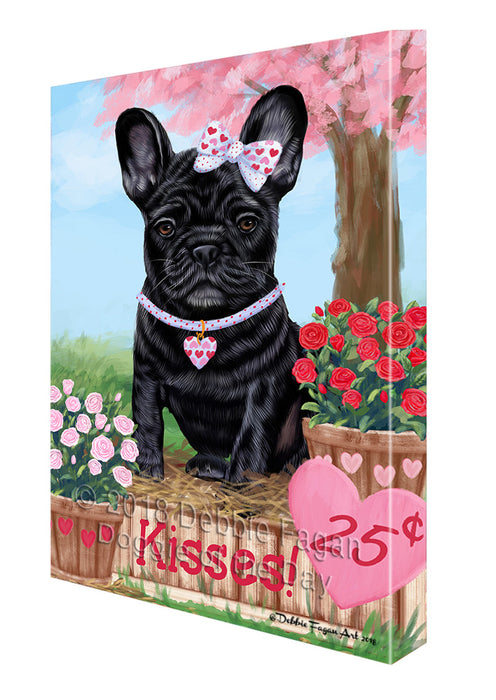 Rosie 25 Cent Kisses French Bulldog Dog Canvas Print Wall Art Décor CVS124991