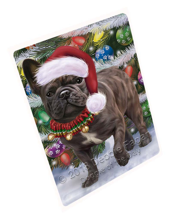 Trotting in the Snow French Bulldog Magnet MAG71457 (Small 5.5" x 4.25")
