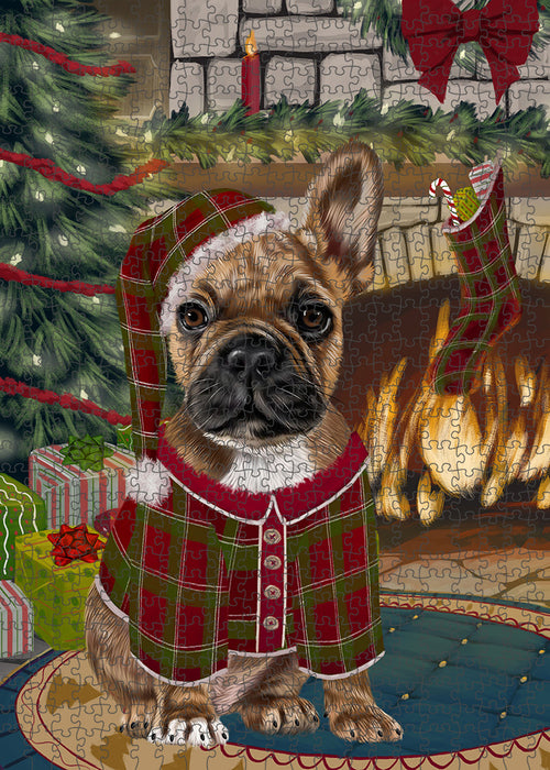 The Stocking was Hung French Bulldog Puzzle with Photo Tin PUZL89420