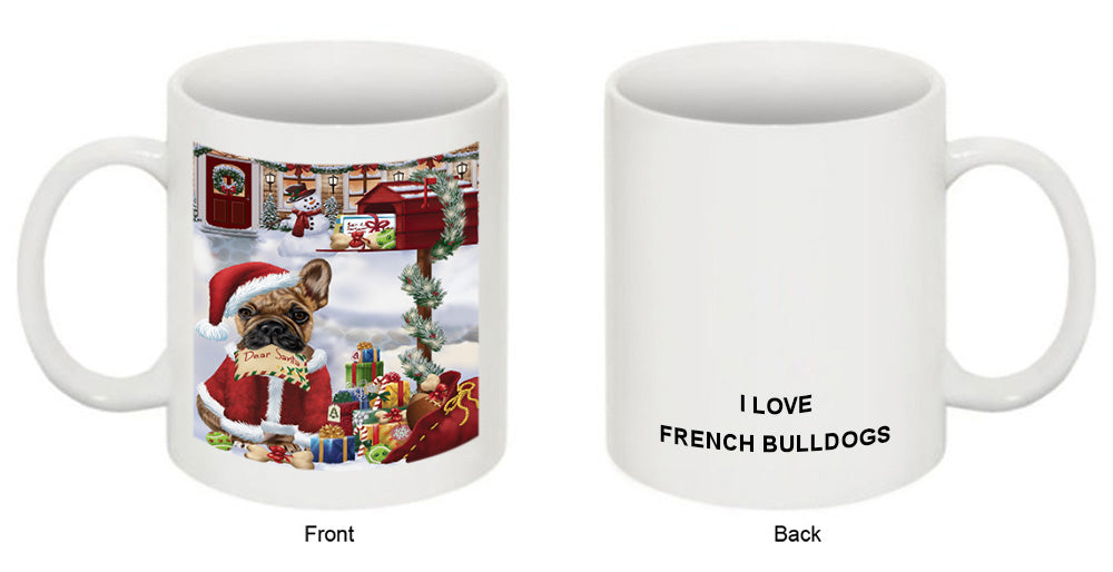 French Bulldog Dear Santa Letter Christmas Holiday Mailbox Coffee Mug MUG49296