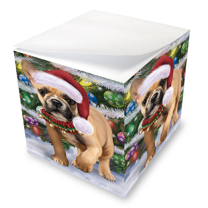 Trotting in the Snow French Bulldog Note Cube NOC53787