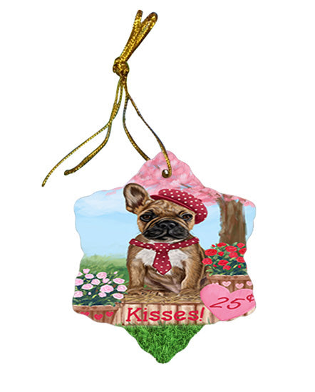 Rosie 25 Cent Kisses French Bulldog Dog Star Porcelain Ornament SPOR56220