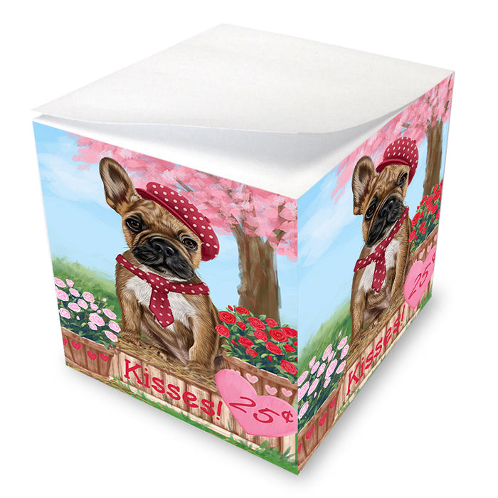 Rosie 25 Cent Kisses French Bulldog Dog Note Cube NOC53936