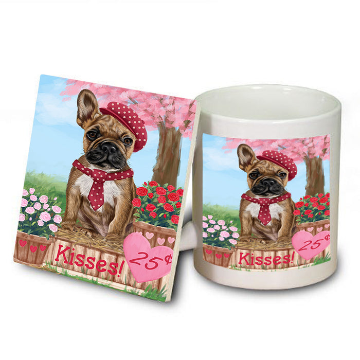 Rosie 25 Cent Kisses French Bulldog Dog Mug and Coaster Set MUC55856