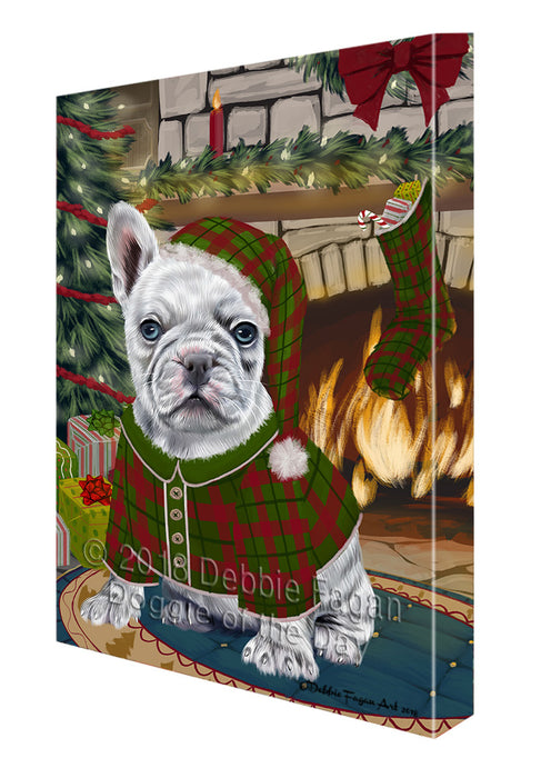 The Stocking was Hung French Bulldog Canvas Print Wall Art Décor CVS117674