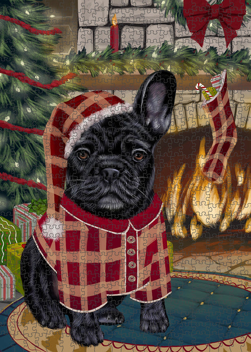 The Stocking was Hung French Bulldog Puzzle with Photo Tin PUZL89428