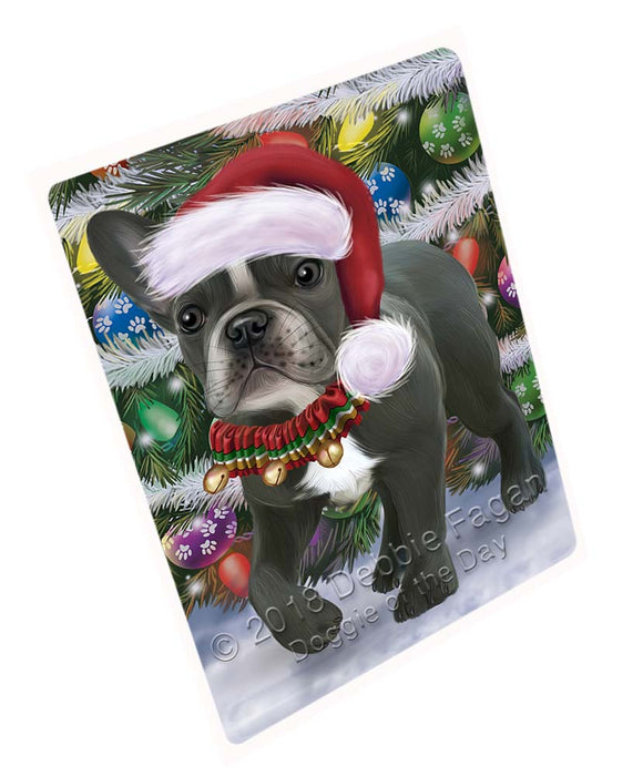 Trotting in the Snow French Bulldog Magnet MAG71463 (Small 5.5" x 4.25")