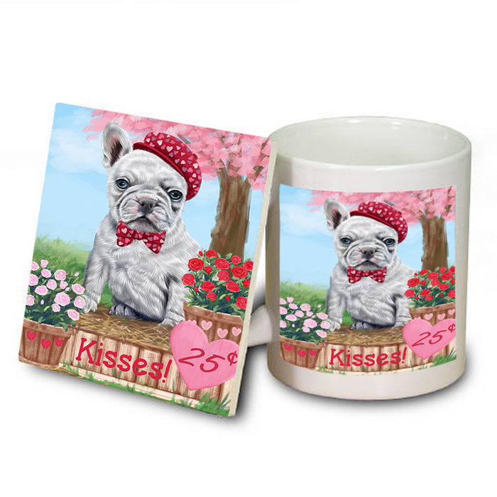 Rosie 25 Cent Kisses French Bulldog Dog Mug and Coaster Set MUC55857