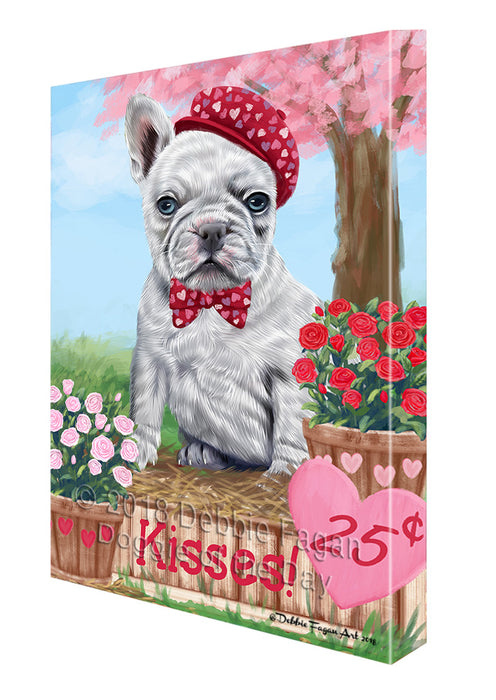 Rosie 25 Cent Kisses French Bulldog Dog Canvas Print Wall Art Décor CVS125009
