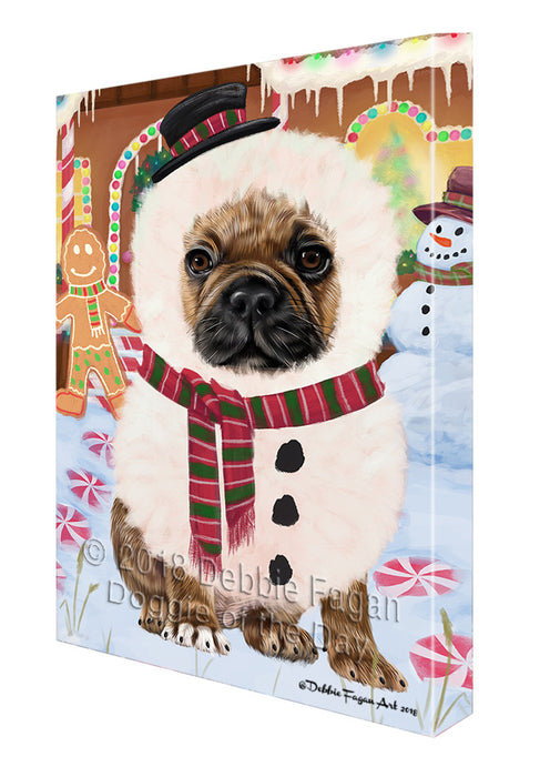Christmas Gingerbread House Candyfest French Bulldog Canvas Print Wall Art Décor CVS129221