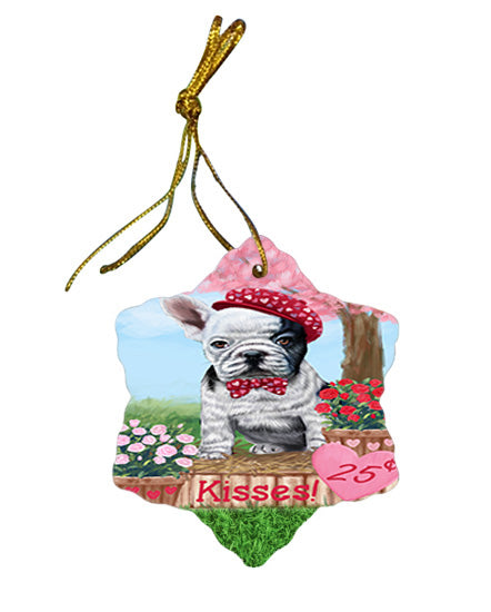 Rosie 25 Cent Kisses French Bulldog Dog Star Porcelain Ornament SPOR56222