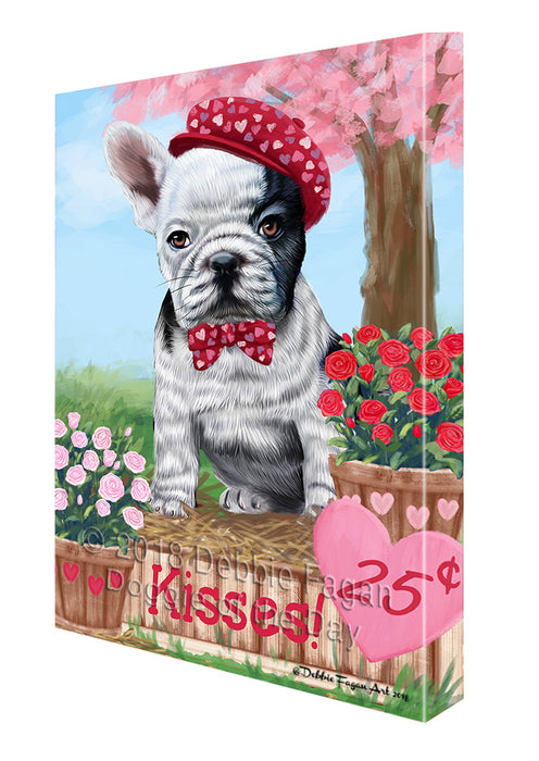 Rosie 25 Cent Kisses French Bulldog Dog Canvas Print Wall Art Décor CVS125018