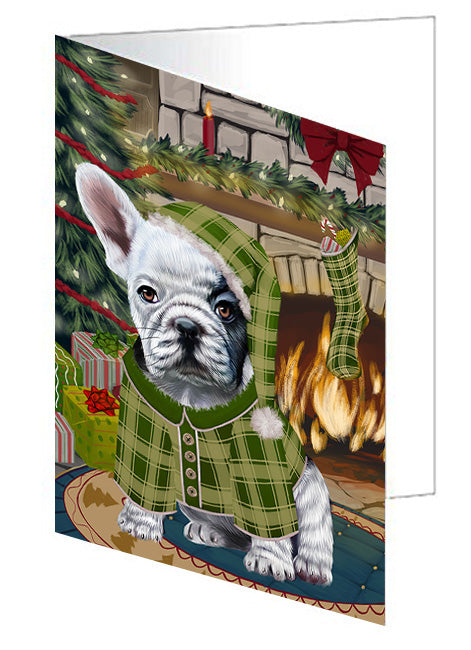 The Stocking was Hung Bernedoodle Dog Handmade Artwork Assorted Pets Greeting Cards and Note Cards with Envelopes for All Occasions and Holiday Seasons GCD70127