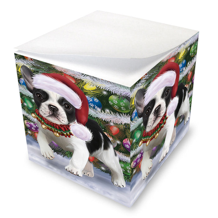Trotting in the Snow French Bulldog Note Cube NOC53789