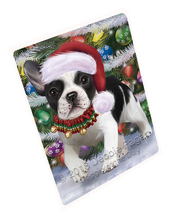 Trotting in the Snow French Bulldog Magnet MAG71466 (Small 5.5" x 4.25")