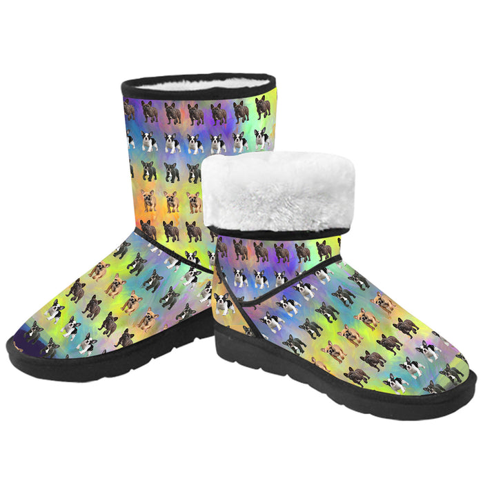 Paradise Wave French Bulldogs  Kid's Snow Boots
