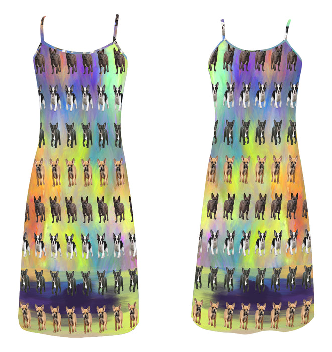 Paradise Wave French Bulldogs Alcestis Slip Dress