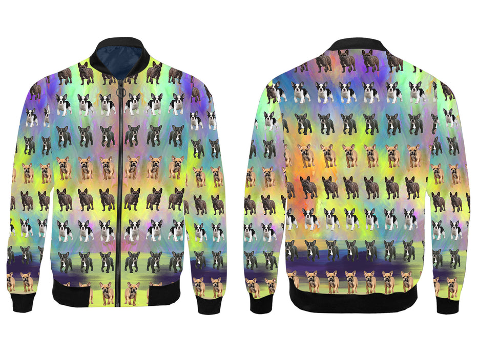 Paradise Wave French Bulldogs All Over Print Men's Jacket