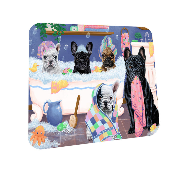 Rub A Dub Dogs In A Tub French Bulldogs Coasters Set of 4 CST56746