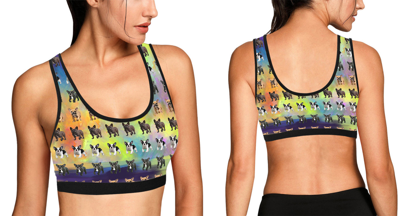 Paradise Wave French Bulldogs All Over Print Women's Sports Bra