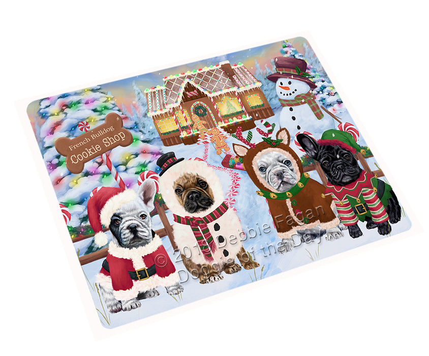 Holiday Gingerbread Cookie Shop French Bulldogs Large Refrigerator / Dishwasher Magnet RMAG100662