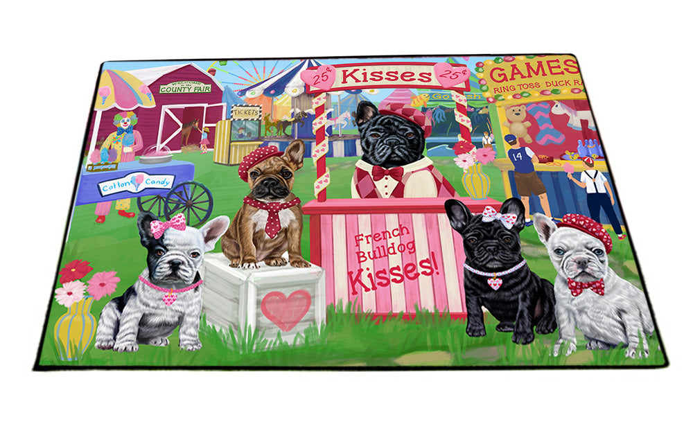 Carnival Kissing Booth French Bulldogs Floormat FLMS52917