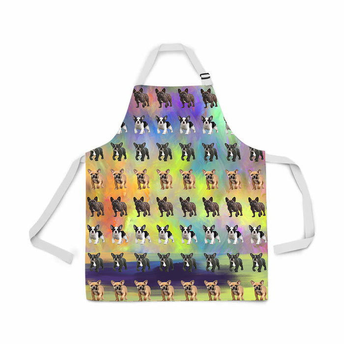 Paradise Wave French Bulldogs All Over Print Adjustable Apron