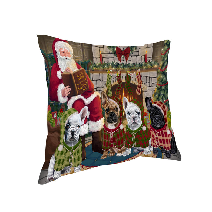 Christmas Cozy Holiday Tails French Bulldogs Pillow PIL69424