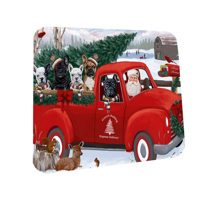 Christmas Santa Express Delivery French Bulldogs Family Coasters Set of 4 CST54993