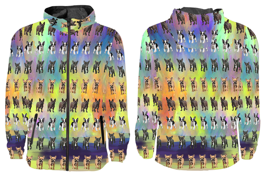 Paradise Wave French Bulldogs All Over Print Windbreaker for Men