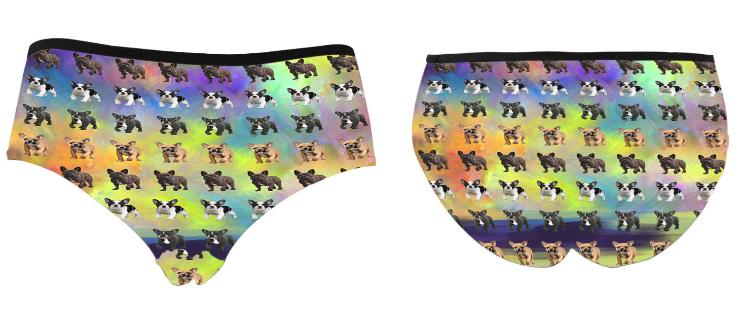 Paradise Wave French Bulldogs High Waist Women's Briefs