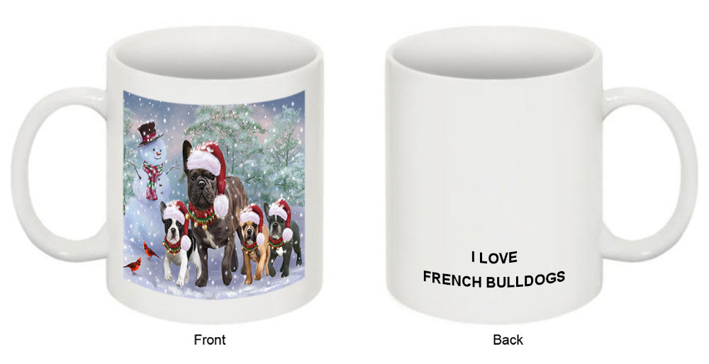Christmas Running Family French Bulldogs Coffee Mug MUG50867