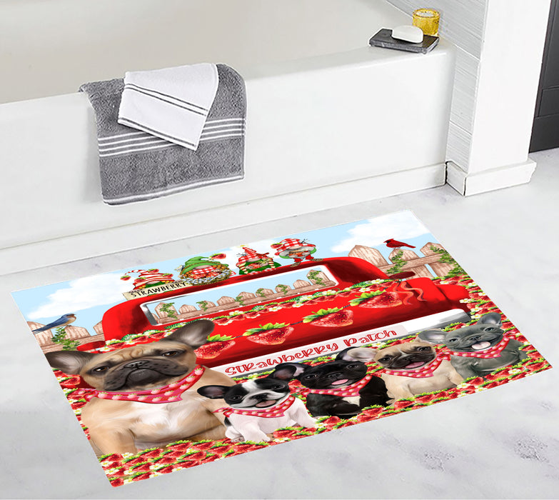 French Bulldog Bath Mat, Anti-Slip Bathroom Rug Mats, Explore a Variety of Designs, Custom, Personalized, Dog Gift for Pet Lovers